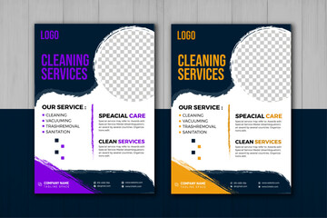 Cleaning Service Company Template: Trusted cleaner Vector business flyer