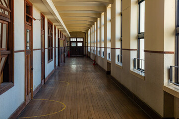 corridor in the old school