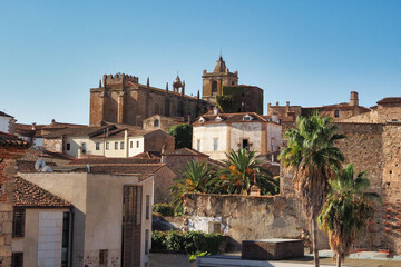 view of the spanish city of caceres