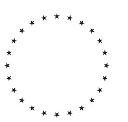 star in circle isolated on white background vector illustration. stars in round circular emblem. Stars in circle icon vector.