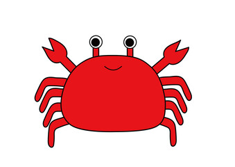 シンプルでかわいいカニのイラスト
