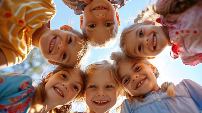 Together, a large number of content, happy, and adorable young children are playing and having a great time.