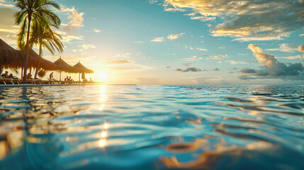 Maldivian Magic: Sunset Serenade on Turquoise Lagoon, Natures Island Bliss