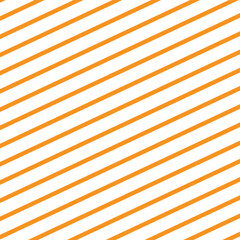 Diagonal Stripes Seamless Pattern - Thin white diagonal stripes on orange background