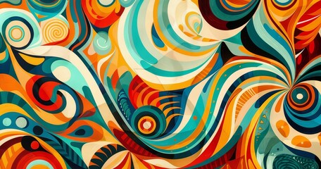 Fototapeta na wymiar colorful abstract swirl patterns background