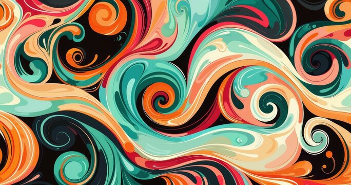 colorful swirls abstract design background