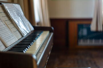 old organ and written music