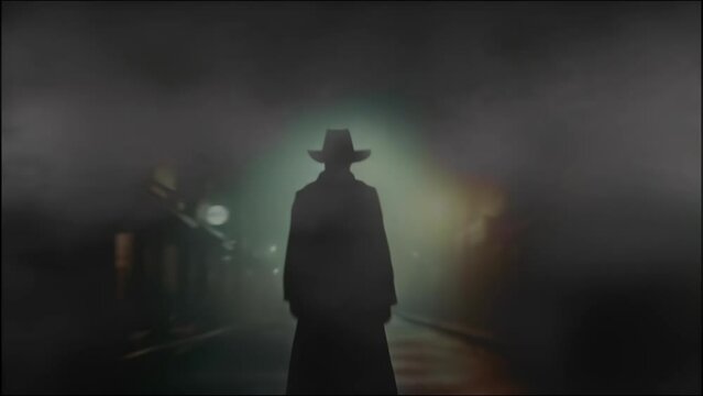 Mysterious Stranger: Night Stroll in Spooky Atmosphere