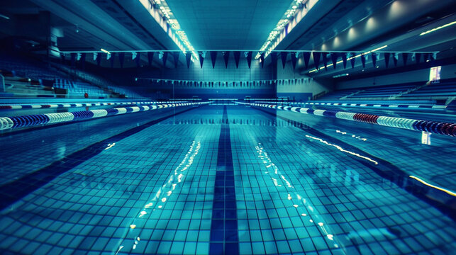 A rectangular oasis of blue an Olympic swimming pool is a place where dreams are made and records are broken