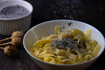 Poppy seeds pasta
