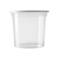 A blank plastic deli container isolated on transparent background, png