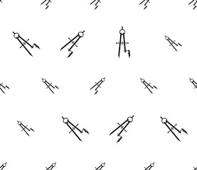 Drafting Compass Icon Seamless Pattern Y_2301001