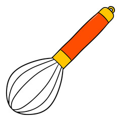 whisk illustration hand drawn isolated vector