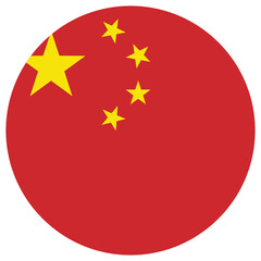 china national flag, transparent background