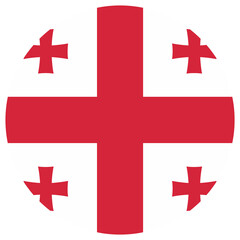 georgia national flag, transparent background