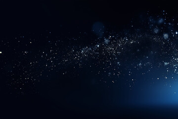 blue particles on a plain black background