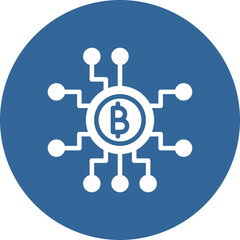 Cryptocurrency Vector Glyph Multi Circle