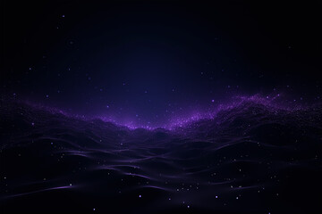 purple particles on a plain black background