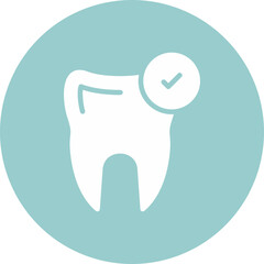 Teeth Vector Glyph Multi Circle