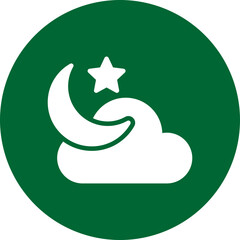 Night Vector Glyph Multi Circle