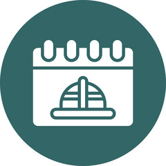 Calendar Vector Glyph Multi Circle