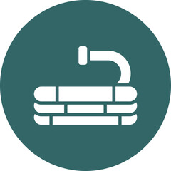 Water Hose Vector Glyph Multi Circle