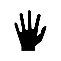 hand icon. solid icon