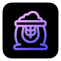 Editable flour, wheat, sack vector icon. Food, farm, grocery, harvest. Part of a big icon set family. Perfect for web and app interfaces, presentations, infographics, etc