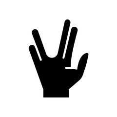 hand icon. solid icon