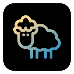 Editable sheep, ewe, lamb vector icon. Animal, farm, livestock. Part of a big icon set family. Perfect for web and app interfaces, presentations, infographics, etc