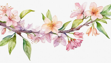 Fototapeta na wymiar background with flowers cherry blossom branch