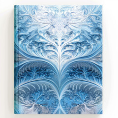 Elegant Sky Blue Fractal Geometry Art Book