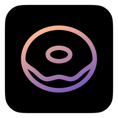 Editable donut vector icon. Bakery, coffee shop, restaurant, drink, beverages. Part of a big icon set family. Perfect for web and app interfaces, presentations, infographics, etc