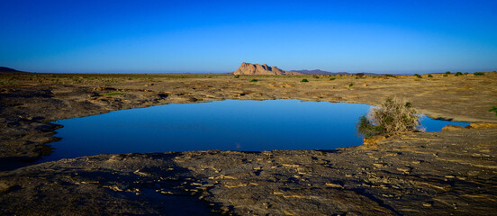 Water in roock pool, Namib desert