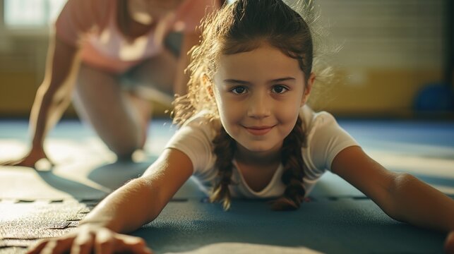 Close-up portrait of a little girl.