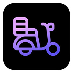 Editable delivery bike, scooter vector icon. Part of a big icon set family. Perfect for web and app interfaces, presentations, infographics, etc