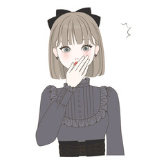 びっくりする女の子