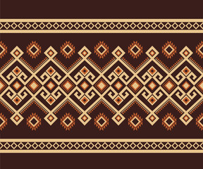 ethnic patten concept, geometric fabric pattern, brown, flowers, native ethnic, beautiful colors, designed for backgrounds, promoters, advertisements, flyers, websites, ethnic events