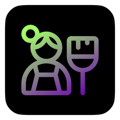 Editable maid, cleaning service vector icon. Part of a big icon set family. Perfect for web and app interfaces, presentations, infographics, etc