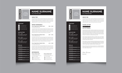 New Creative Resume Layout with Cover Letter Design Layout 
