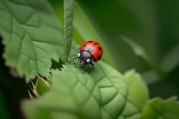 A Leaf with a Ladybug