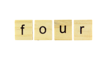 Short word english letter or text on a small wooden cubes block on white background with clipping path.Copy space concept and selection focus.