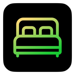 Editable double bed vector icon. Part of a big icon set family. Perfect for web and app interfaces, presentations, infographics, etc