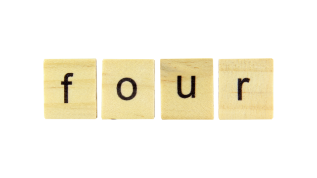 Short word english letter or text on a small wooden cubes block on white background with clipping path.Copy space concept and selection focus.