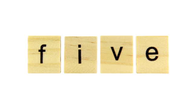 Short word english letter or text on a small wooden cubes block on white background with clipping path.Copy space concept and selection focus.