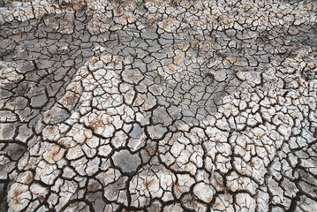 Image of the drought ground.Problems arising from global warming.