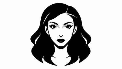 woman with long hair, Silhouette art of woman face.