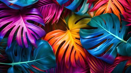 close up of colorful leaves