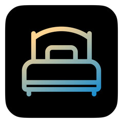 Editable single bed vector icon. Part of a big icon set family. Perfect for web and app interfaces, presentations, infographics, etc