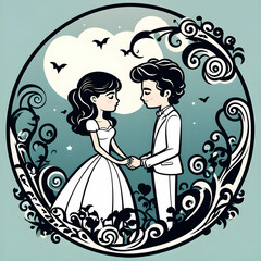 Fototapeta premium a married couple. Generative AI